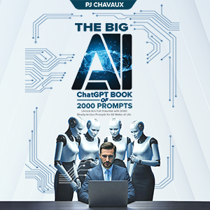 Illustration of a person typing a prompt into a computer interface with AI response bubbles